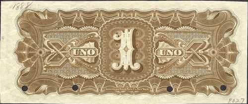 Banco Minero Chihuahuense 1 B 0000 brown reverse
