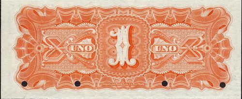 Banco Minero Chihuahuense 1 B 0000 pink reverse