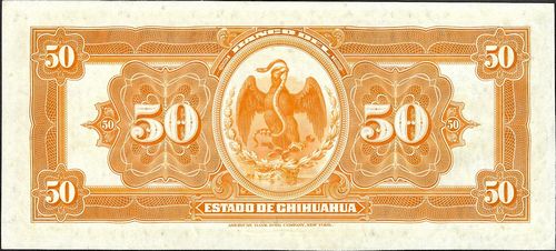 Banco del Estado 50 A 18109 reverse
