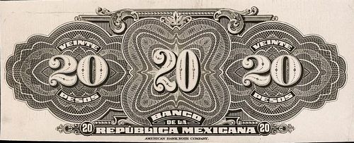 Banco de la Republica Mexicana 20 reverse bromide