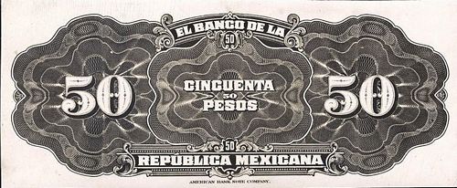 Banco de la Republica Mexicana 50 reverse bromide