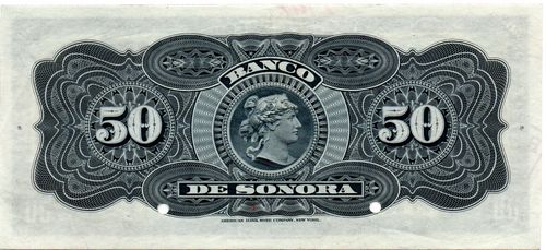 Banco de Sonora 50 00000 reverse white back