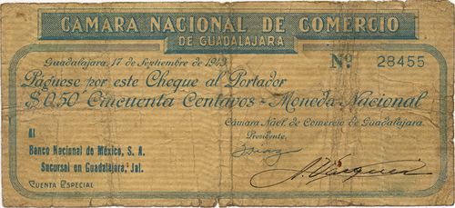 Banco Nacional Guadalajara 50c 28455