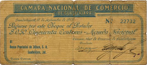 Banco Provincial Guadalajara 50c 22732