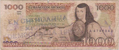 Banco de Mexico 1000 A4740040