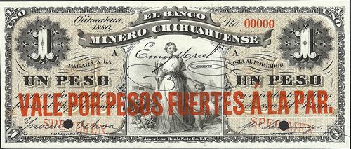 Banco Minero Chihuahuense 1 A 00000 brown