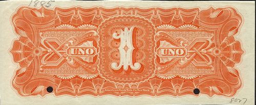 Banco Minero Chihuahuense 1 A 00000 pink reverse