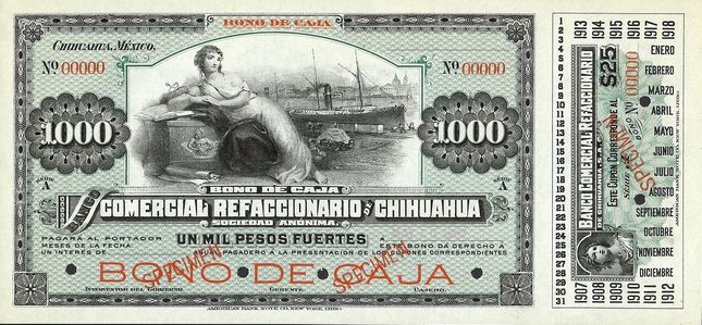 Banco Comercial Refaccionario 1000 A 00000