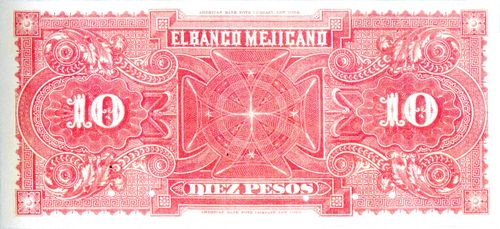 Banco Mejicano 10 D 0000 reverse