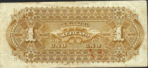 Banco Mejicano 1 A 23117 reverse