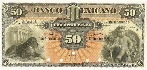 Banco Mexicano 50 A face proof