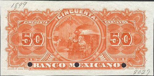 Banco Mexicano 50c A 0000 reverse