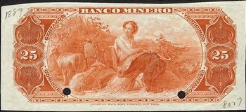 Banco Minero 25c A 0000 reverse