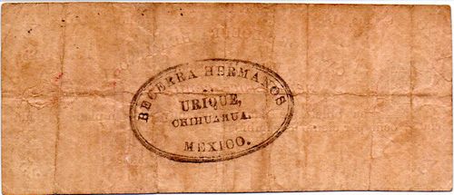 Becerra Hermanos 25c F 215 reverse