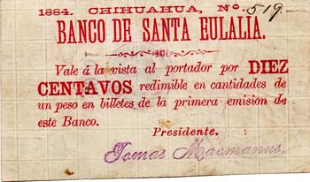 Banco de Sant Eulalia 10c 519