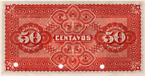 Santa Eulalia 50c B 00000 red reverse
