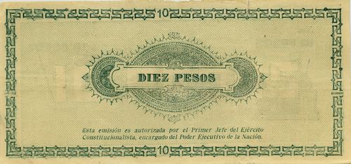 Estado Coahuila 10 reverse