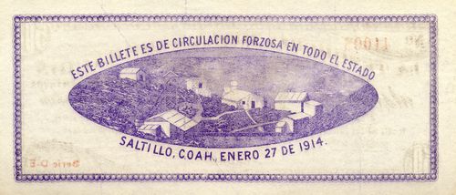 Saltillo 50c reverse