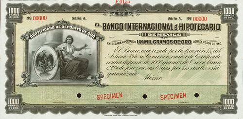 Banco Hipotecario 1000g A 00000