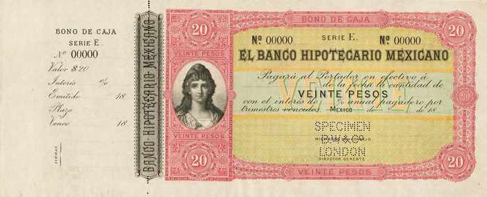 Banco Hipotecario 20 E 00000