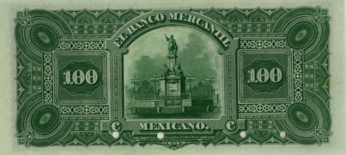 Mercantil Mexicano 100 A 00000 reverse