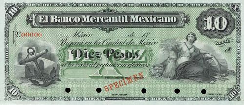 Mercantil Mexicano 10 A specimen