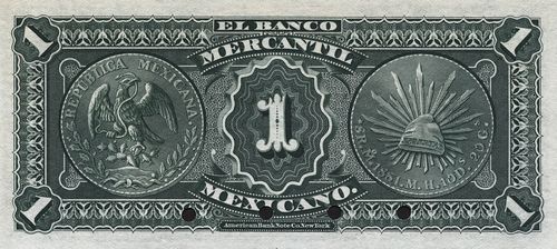 Mercantil Mexicano 1 A 88225 reverse