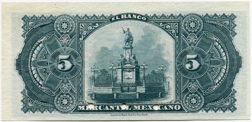 Mercantil Mexicano 5 A 00000 reverse