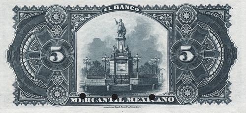 Mercantil Mexicano 5 A 102848 reverse