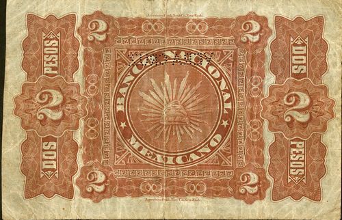 Banco Nacional Mexicano 2 D1 256 reverse