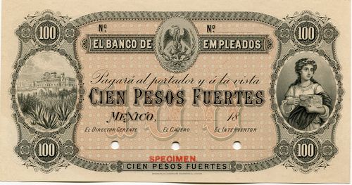 Banco de Empleados 100 specimen