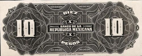 Banco de la Republica Mexicana 10 reverse bromide
