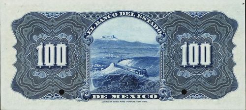 Mexico 100 00000 reverse