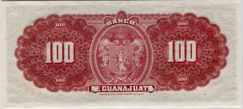 Guanajuato 100 C 00000 reverse