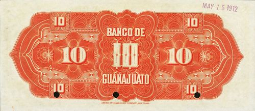 Guanajuato 10 D 0000 reverse