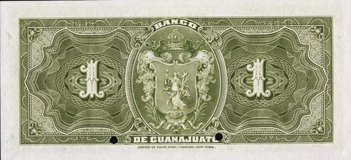 Guanajuato 1 B 00000 reverse