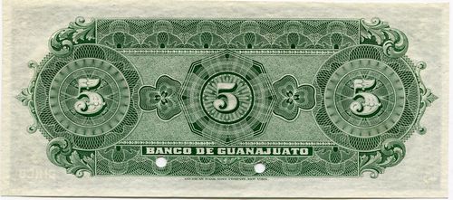 Guanajuato 5 E 00000 reverse