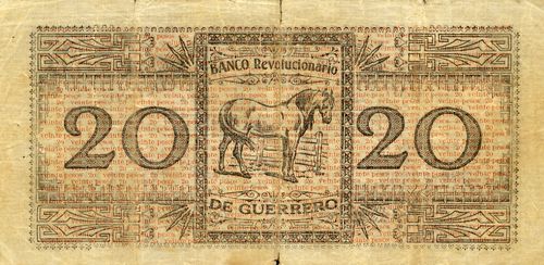 Banco Revolucionario 20 reverse