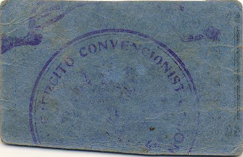 Ejercito Convencionista 50c reverse