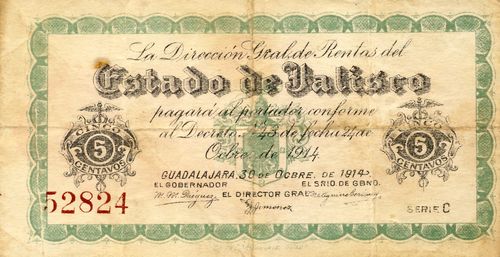 Estado de Jalisco 5c C 52824