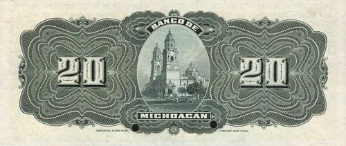 Michoacan 20 A 00000 reverse