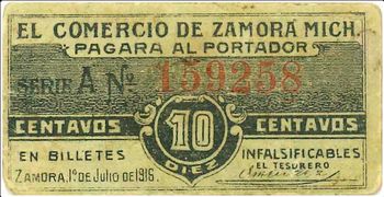 Comercio Zamora 10c 159258