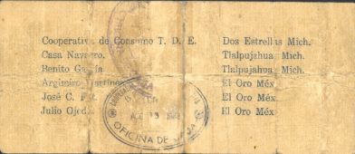 Dos Estrellas 50c 278 reverse