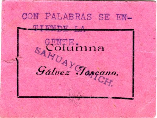 Galvez Toscano 25c reverse