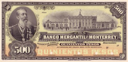 Mercantil Monterrey 500 specimen