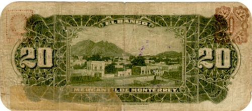 Mercantil Monterrey 20 R 17323 reverse
