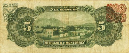 Mercantil Monterrey 5 M 129765 reverse