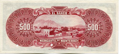 Mercantil de Monterrey 500 Z1 00000 reverse