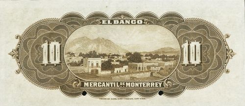 Mercantil de Monterrey 10 00000 reverse