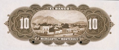 Mercantil de Monterrey 10 H 00000 reverse